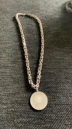 Zilveren konings keting met hanger ketting 925 hanger 999, Sieraden, Tassen en Uiterlijk, Ophalen of Verzenden, Zo goed als nieuw