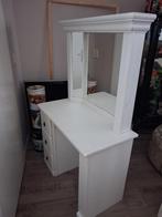 Kaptafel met grote Spiegel en stoel, Ophalen, Gebruikt, 100 tot 150 cm, 50 tot 100 cm