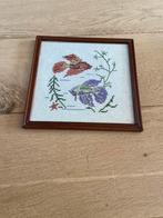Leuk oud borduurwerkje, Huis en Inrichting, Woonaccessoires | Lijsten, Ophalen of Verzenden, Zo goed als nieuw, Hout, Minder dan 50 cm