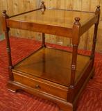 Vierkante Engelse Bijzettafeltje Tafel Wijntafel Bloemtafel, Minder dan 55 cm, Gebruikt, Vierkant, Hout