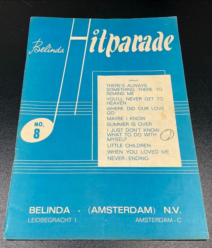 Belinda Hitparade No. 8 - Muziekboek, Muziek en Instrumenten, Bladmuziek, Gebruikt, Artiest of Componist, Populair, Piano, Verzenden