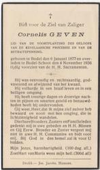 Cornelis Geven 1877 Budel + 1936 Budel-Schoot, 59 jaar, Verzenden
