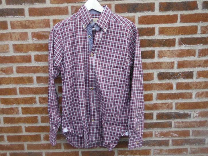 geruit overhemd Tintoria Mattei 954, mt 39, Kleding | Heren, Overhemden, Zo goed als nieuw, Halswijdte 39/40 (M), Blauw, Verzenden