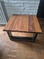 Teak houten bijzettafel Romano - 65x65 cm, Ophalen, Vierkant, 55 tot 75 cm, Zo goed als nieuw