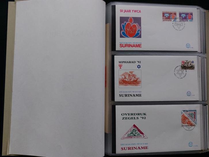 FDC Suriname  E156 t/m E224b, Davo album onbeschreven, Postzegels en Munten, Postzegels | Eerstedagenveloppen, Onbeschreven, Rest van de wereld