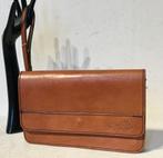 leuke vintage lederen handtas, Gabrielle Paris, Ophalen of Verzenden, Zo goed als nieuw, Bruin, Handtas