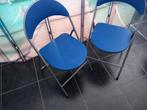 stoeltjes 2 blauw & 2 zwart, Blauw, Metaal, Vier, Modern