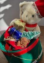 Oude muziekdoos met kerst beer, Verzamelen, Beren en Cherished Teddies, Ophalen of Verzenden