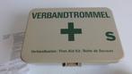 Verbanddoosjes met inhoud, twee oude verbandtrommels, Antiek en Kunst, Curiosa en Brocante, Ophalen of Verzenden