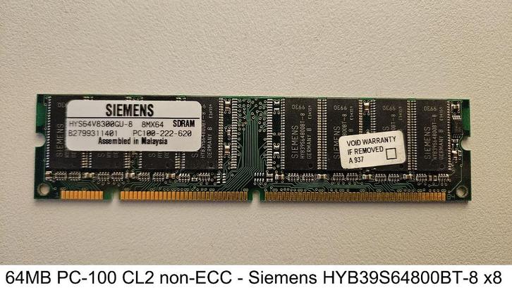 Vintage 168-pins SDRAM (PC66 PC100 PC133), Computers en Software, RAM geheugen, Gebruikt, Desktop, Overige soorten, Verzenden