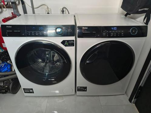 Haier HW90-BD14979 Wasmachine en Haier HD90-A3959 Wasdroger, Witgoed en Apparatuur, Was-droogcombinaties, Zo goed als nieuw, 85 tot 90 cm