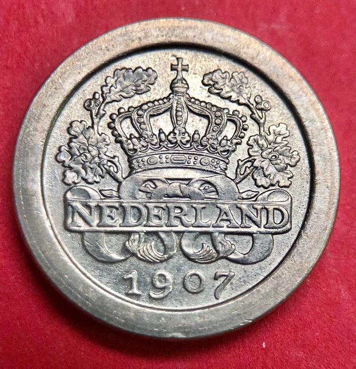 5 cent 1907. Unc., Postzegels en Munten, Munten | Nederland, Losse munt, 5 cent, Koningin Wilhelmina, Ophalen of Verzenden
