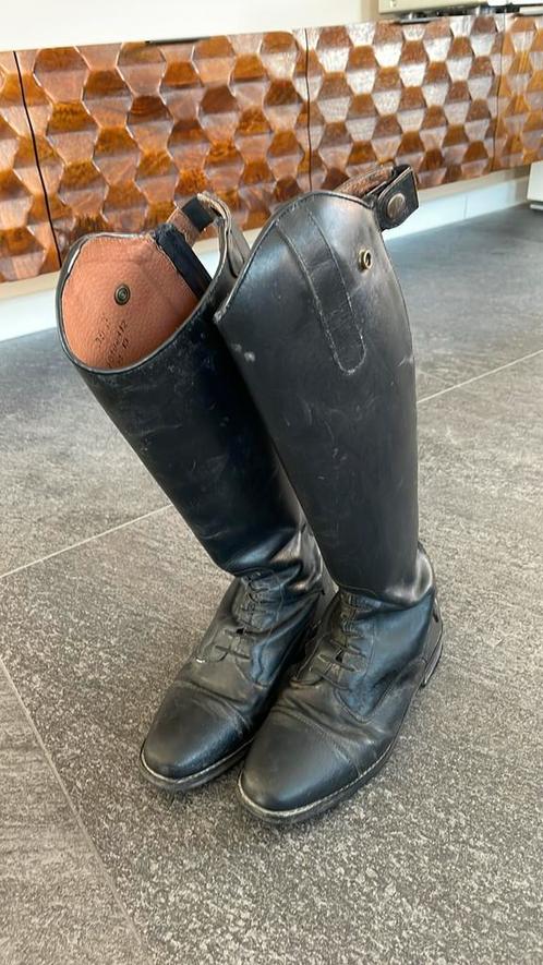 Lederen mondoni rijlaarzen zwart junior 38, Dieren en Toebehoren, Paardrijkleding, Gebruikt, Kinderen, Schoeisel, Dressuur, Ophalen of Verzenden