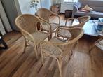 Retro vintage originele stoelen rotan jaren 80, Huis en Inrichting, Stoelen, Ophalen, Gebruikt, Bruin, Riet of Rotan
