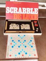 Vintage scrabble deluxe + draaitafel en zandloper /  de luxe, Ophalen of Verzenden, Zo goed als nieuw