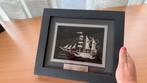 Mooi Indonesisch bootje in lijst - filigrain, Antiek en Kunst, Ophalen of Verzenden