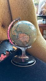 Vintage wereldbol made in Britain Engels blik, Gebruikt, Ophalen of Verzenden