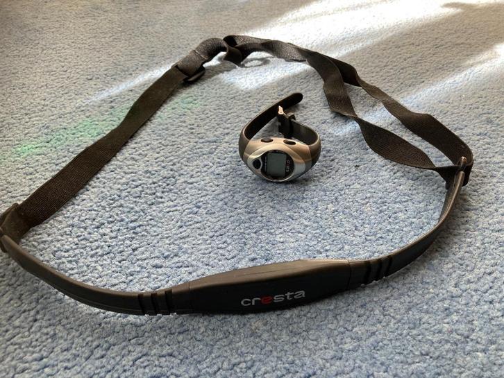 Hartslagmeter band en horloge Cresta - Zie foto’s, Sport en Fitness, Hartslagmeters, Gebruikt, Overige merken, Met borstriem, Ophalen of Verzenden