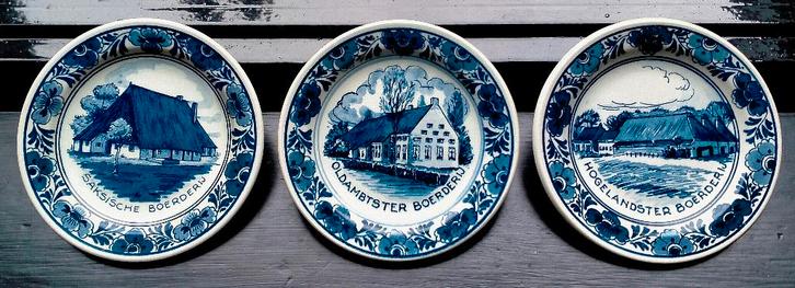 3 Boerderij Wandbord - Domo Melk Fabriek Beilen, Verzamelen, Merken en Reclamevoorwerpen, Zo goed als nieuw, Overige typen, Ophalen of Verzenden