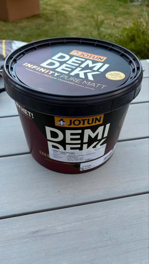 Jotun Demidekk infinity pure matt | kleur Tsjaerebrun, Doe-het-zelf en Verbouw, Verf, Beits en Lak, Zo goed als nieuw, Verf, Minder dan 5 liter