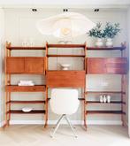 ~ Vintage wandmeubel kast Simpla Lux teak jaren ‘60 dressoir, Ophalen, Gebruikt, 25 tot 50 cm, Minder dan 100 cm