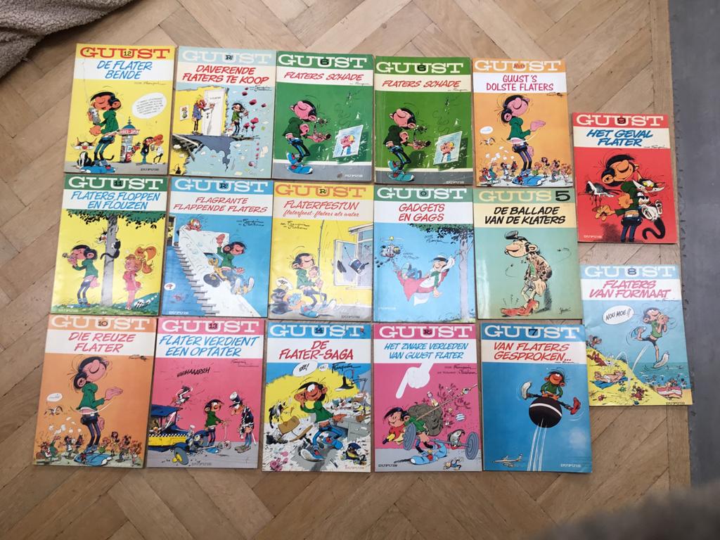 Guust - 17 stripboeken - Complete collectie, Boeken, Stripboeken, Gelezen, Meerdere stripboeken, Ophalen of Verzenden