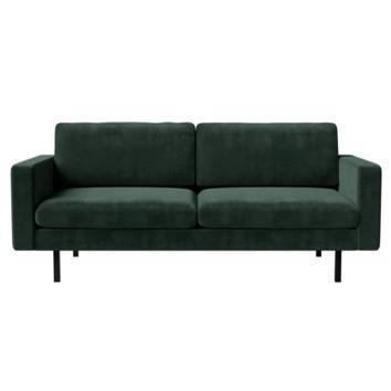 KARWEI 3 zits bank Fali fluweel flessengroen (202x92x78 lbh), Huis en Inrichting, Banken | Bankstellen, 75 tot 100 cm, Stof, Ophalen