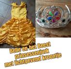 Belle en het beest prinsessenjurk met lichtgevend kroontje, Kleding | Dames, Carnavalskleding en Feestkleding, Zo goed als nieuw