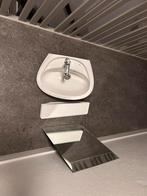 wasbak toilet badkamer fontein met spiegel sanitair, Doe-het-zelf en Verbouw, Sanitair, Ophalen of Verzenden, Wastafel