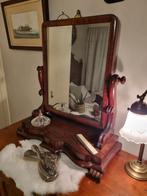 Mahonie spiegel, Ophalen, Rechthoekig, 50 tot 100 cm, Minder dan 100 cm