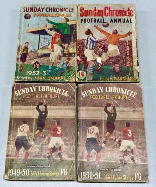 4X Antiek Voetbal boeken 1949-1955 antieke sport boek soccer, Verzamelen, Sportartikelen en Voetbal, Boek of Tijdschrift, Ophalen of Verzenden