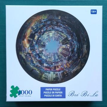 Ronde puzzel, round puzzle, Hoge gebouwen, wolkenkrabbers beschikbaar voor biedingen