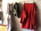 2 Leren Lasjacks wit en rood  en broek, Ophalen