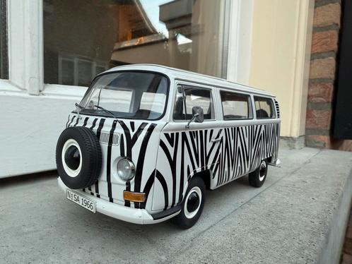 1:18 Volkswagen Transporter T2a Safari bus 1967 Schuco JJTOP, Hobby en Vrije tijd, Modelauto's | 1:18, Zo goed als nieuw, Auto