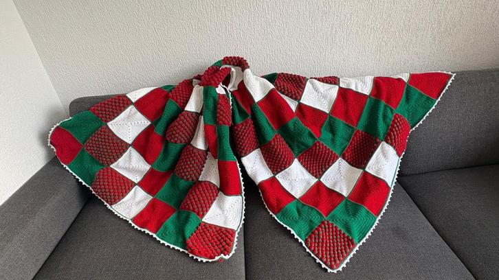 Handgemaakte 3D-kerstdeken (2,3 meter - XXL), Huis en Inrichting, Woonaccessoires | Plaids en Woondekens, Nieuw, Ophalen of Verzenden