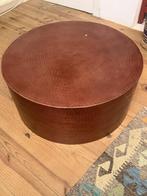 Round Hammered Bronze Aluminium Table – 79 cm, Ophalen, Overige materialen, Vintage, copper bronze, Gebruikt