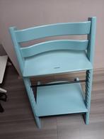 Stokke Tripp Trapp stoel, nieuw model, aqua blauw, Gebruikt, Ophalen of Verzenden, Meegroeistoel, Aanschuifbaar