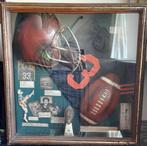 Vintage Football Memorabilia Shadowbox, Ophalen, Gebruikt
