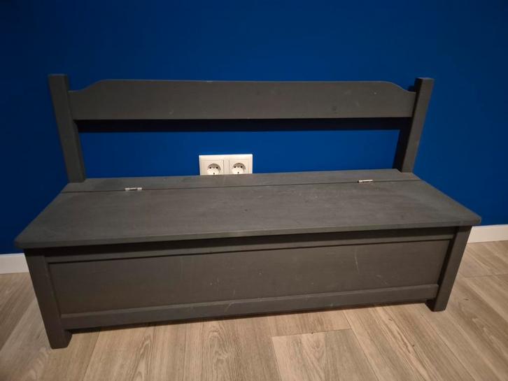 Klepbankje kinderkamer - zwart krijtverf, Huis en Inrichting, Woonaccessoires | Kisten, Gebruikt, 50 tot 75 cm, 75 tot 100 cm