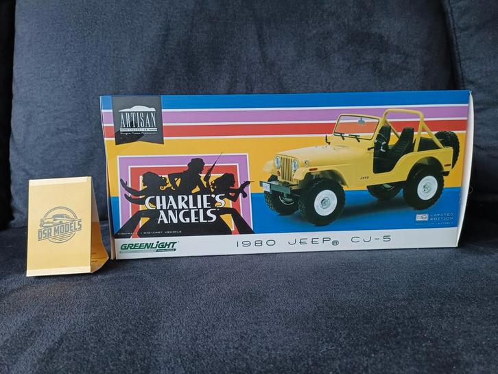 1:18 Jeep Cj-5 Charlie's Angels, Hobby en Vrije tijd, Modelauto's | 1:18, Nieuw, Auto, Overige merken, Ophalen of Verzenden