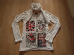 Leuke witte longsleeve met print maat S, Wit, Ophalen of Verzenden, Zo goed als nieuw, Lange mouw