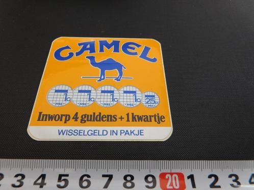 sticker CAMEL Inworp 4 guldens + i Kwartje Wisselgeld in het, Verzamelen, Stickers, Zo goed als nieuw, Bedrijf of Vereniging, Ophalen