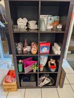 Ikea Kallax kast zwartbruin + 4 inzetstukken, Ophalen of Verzenden