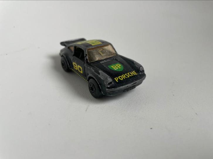 model Porsche 911 Turbo, zwart met decals,  1/50 Matchbox, Hobby en Vrije tijd, Modelauto's | 1:50, Gebruikt, Auto, Matchbox, Ophalen of Verzenden