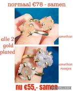 AANBIEDING Set van 2 prachtige gold plated ringen, Nieuw, Ophalen of Verzenden, Met edelsteen, Dame