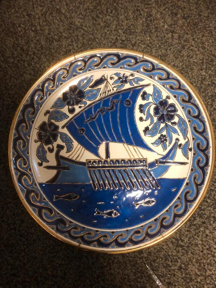 Decoratieve Manousakis Keramik Wandbord, Antiek en Kunst, Antiek | Wandborden en Tegels, Ophalen of Verzenden