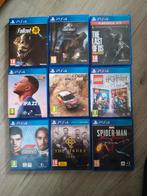 Miles of morales, Jurassic world, fallout enz, Spelcomputers en Games, Games | Sony PlayStation 4, Ophalen of Verzenden, Zo goed als nieuw