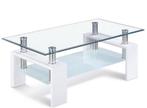 Salontafel 'Alana' Hoogglans Wit, Ophalen, 100 tot 150 cm, 50 tot 75 cm, 50 tot 100 cm