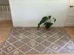 Cozy boho-style rug with white pattern, Gebruikt, Boho, Ophalen of Verzenden, Crème