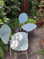 Vintage stoelen, Huis en Inrichting, Stoelen, Ophalen, Gebruikt, Twee, Blauw